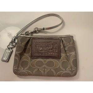 COACH Small Wristlet Colorblock Signature Canvas